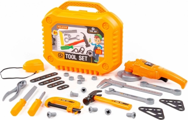 Valisette pour enfants avec outils 30 pcs avec meuleuse, orange