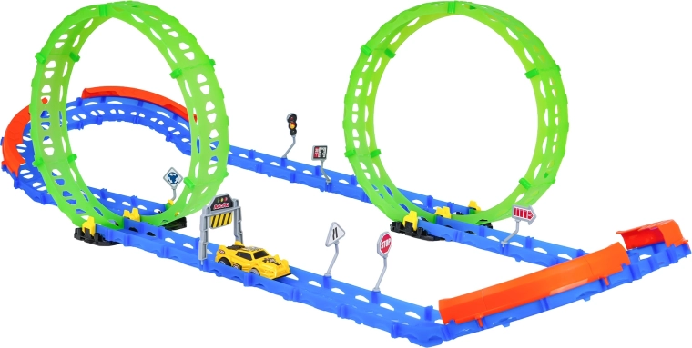 Piste modulaire avec barrières de sécurité