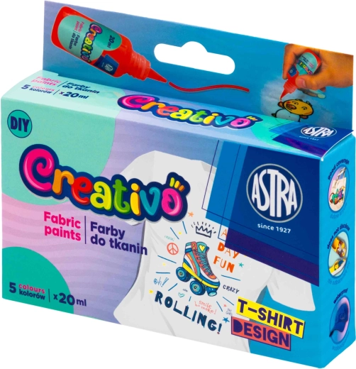 Peintures textiles ASTRA CREATIVO 5×20 ml