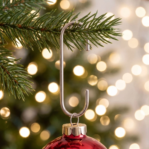 Mini crochets argentés pour décorations de Noël - 100 pièces