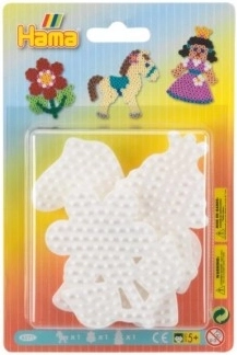 Plaques pour perles à repasser Hama en forme de fleur, de cheval et de princesse