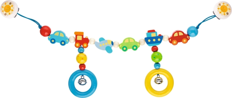 Chaîne pour poussette avec petites voitures et clips - 1 pièce