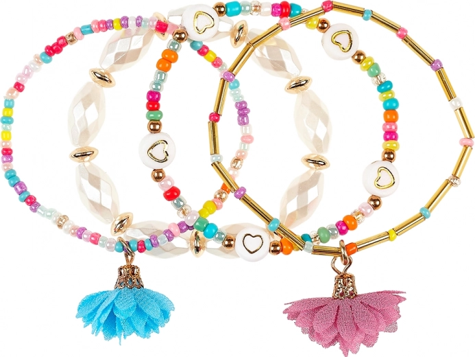 Bracelets pour enfants Gina Flower bleus - 4 pcs