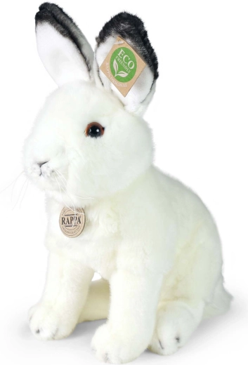 Lapin polaire en peluche assis 30 cm