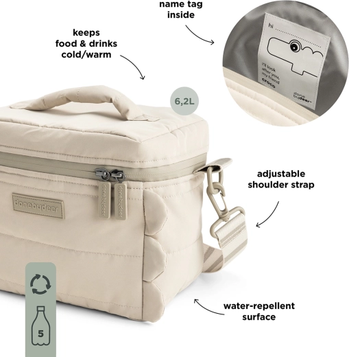 Sac isotherme matelassé Done by Deer Croco couleur sable