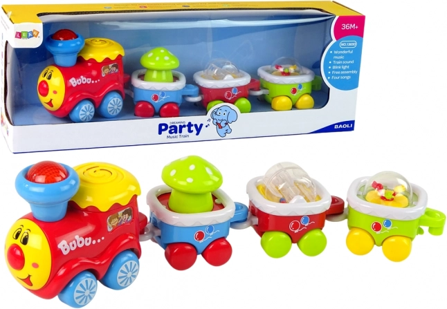 train éducatif coloré pour tout-petits avec lumières et sons