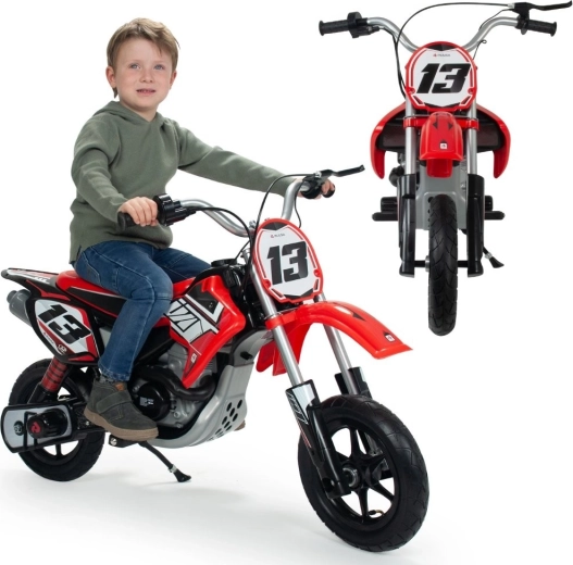 Moto de motocross électrique pour enfants 24V rouge INJUSA