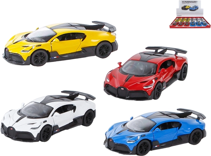 Voiture miniature métallique Bugatti Divo à rétrofriction, 13 cm, Kinsmart