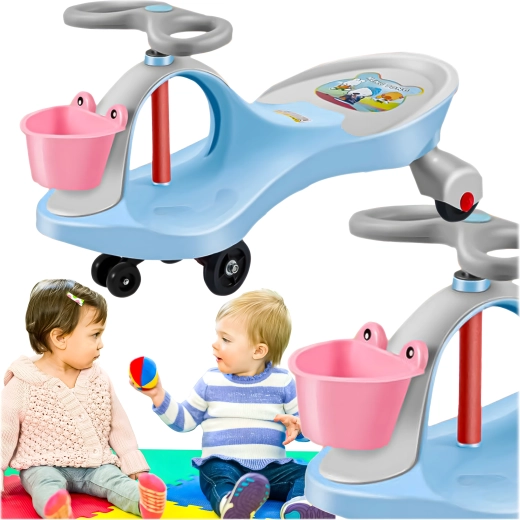 Porteur d’équilibre pour enfants swing car – véhicule gravitationnel, bleu