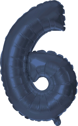 Ballon en aluminium chiffre 6 30 cm bleu TORO