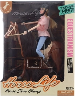 Cheval marcheur avec poupée à piles