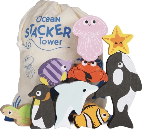 Figurines en bois d'animaux marins Le Toy Van