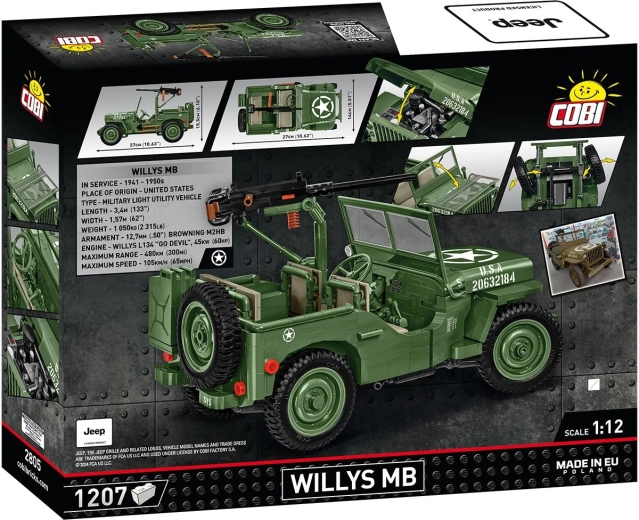 Jeep Willys MB emblématique à l’échelle 1:12