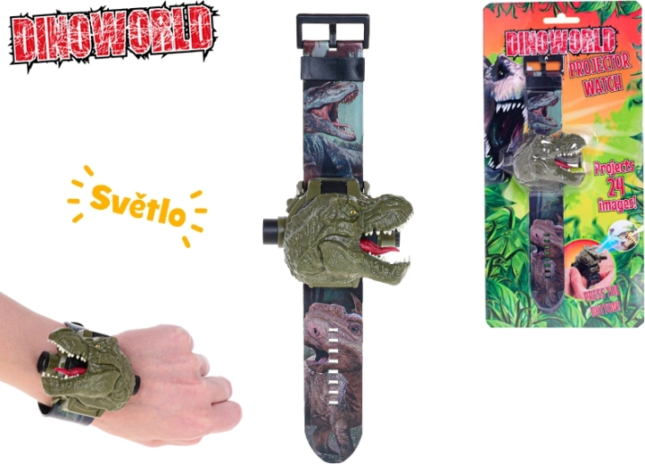 Montre projecteur pour enfants Dinoworld avec 24 dinosaures