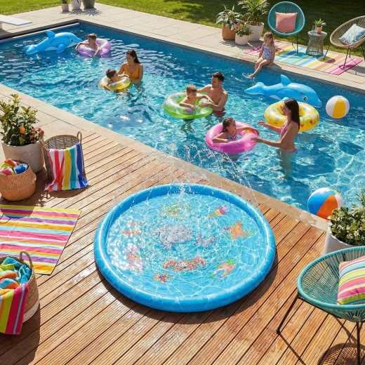 Espace confortable pour les jeux aquatiques
