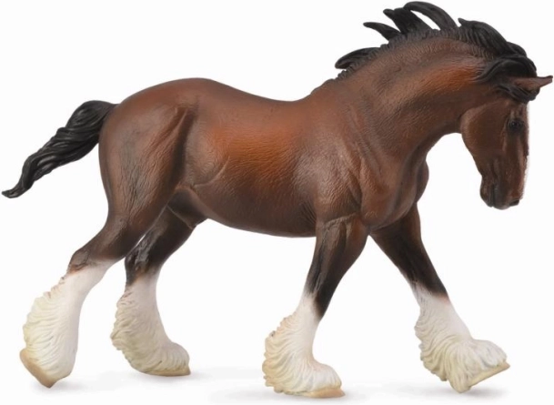 Étalon Clydesdale bai – figurine de collection COLLECTA