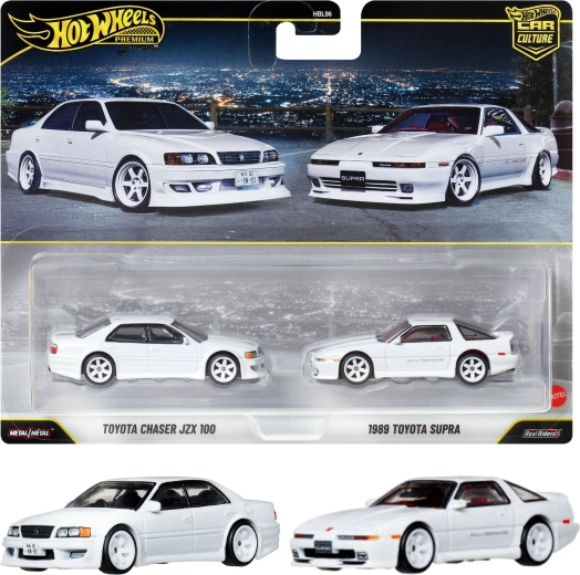 Hot Wheels Premium : coffret de 2 voitures Toyota Chaser JZX100 et Toyota Supra 1989