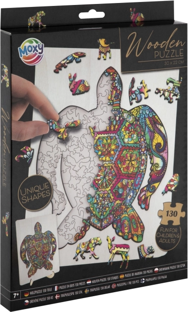 MOXY Puzzle silhouette tortue 130 pièces