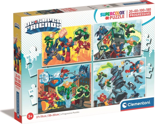 Puzzle DC Super Friends 4 en 1 pour enfants