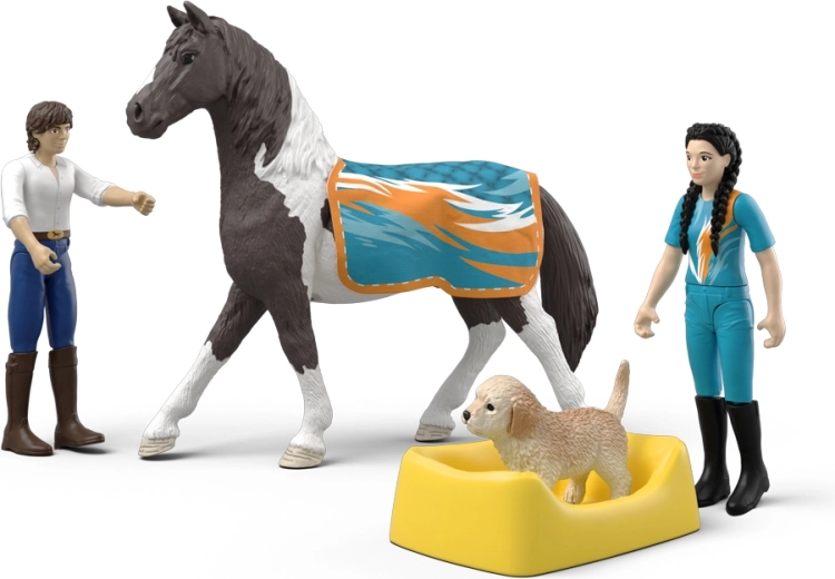 Accessoires pour les histoires : trophée, chiot et panier