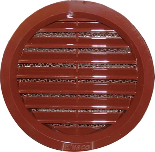 Grille d’aération avec moustiquaire, diamètre 100 mm, marron