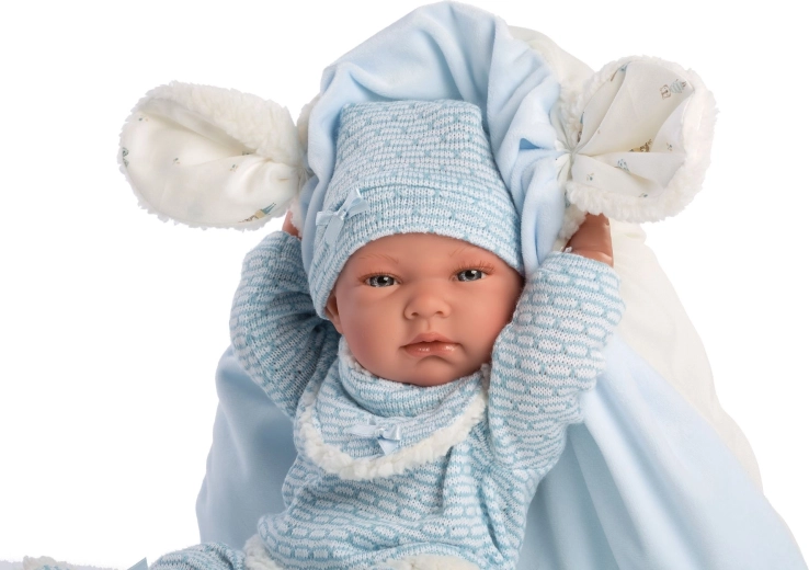 Doudou et petit coussin comme support