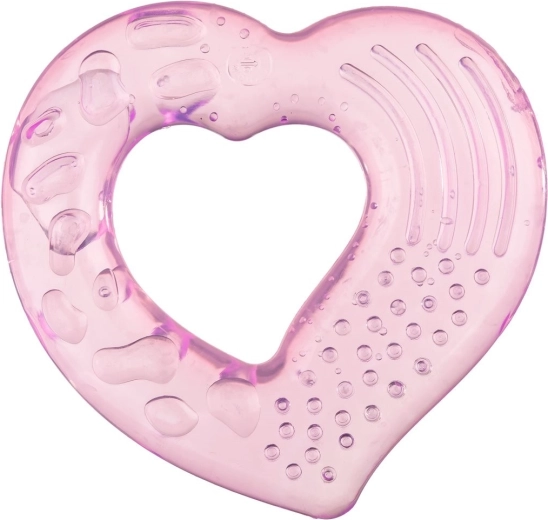 Anneau de dentition réfrigérant Akuku cœur rose