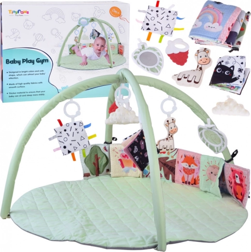 Tapis d’éveil éducatif avec arche et jouets sensoriels pour bébés