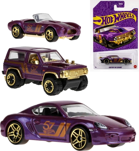 Petite voiture Mattel Hot Wheels 57th Anniversary Purple and Gold Series 1:64 - 1 pièce