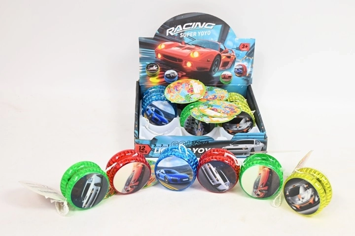 Yo-yo avec motif voitures (12 pcs en présentoir)