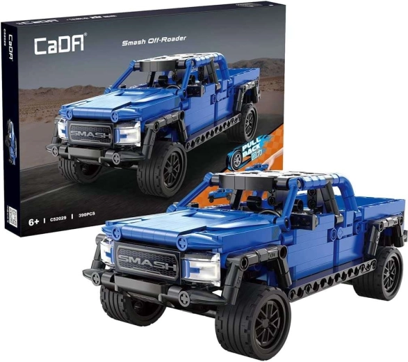 CaDA véhicule tout-terrain bleu Smash Off-Roader à rétrofriction