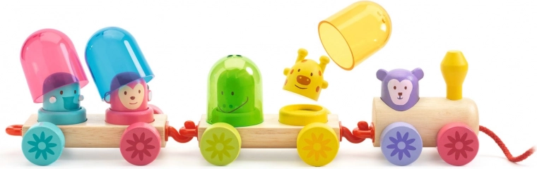 Train en bois coloré Djeco Rainbow