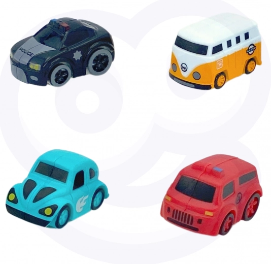 Fusée magnétique et quatre petites voitures