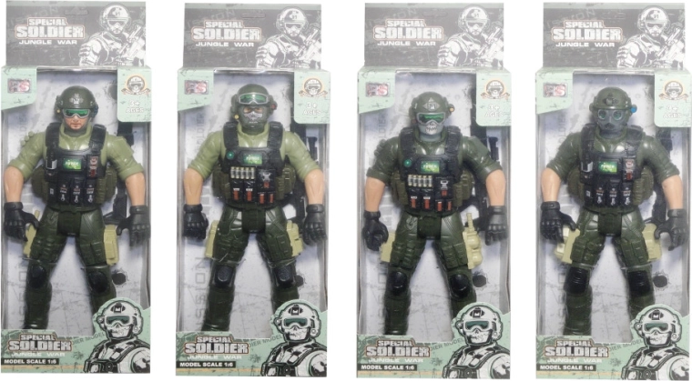 Grande figurine de soldat avec accessoires