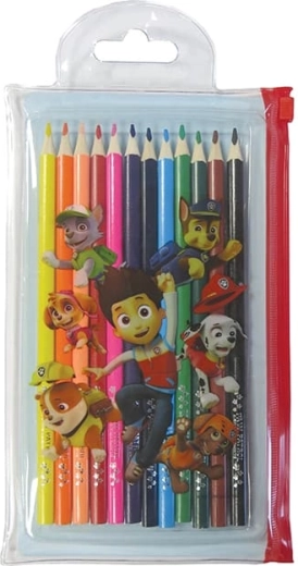 Crayons de couleur Pat’ Patrouille dans un étui PVC refermable (12 pcs)