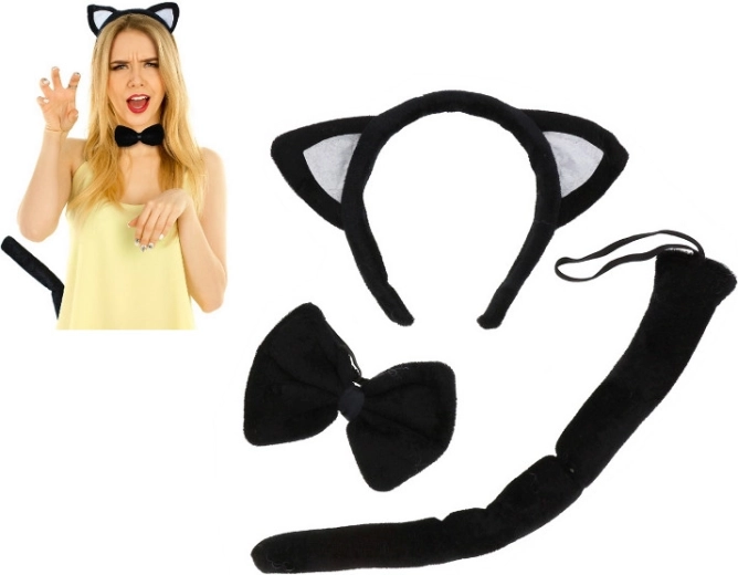 Kit de carnaval chat avec oreilles noires