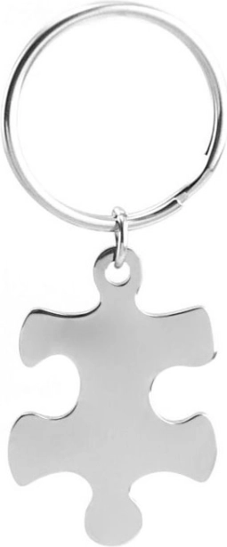 Porte-clés en acier Puzzle gauche