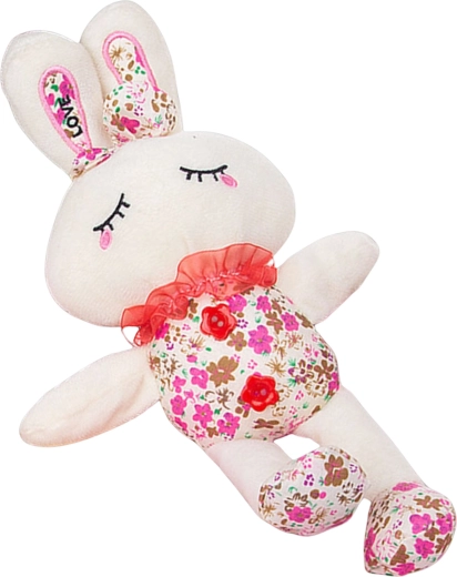 De beaux cheveux longs et une adorable peluche