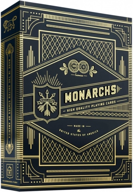 Cartes à jouer Monarchs noires