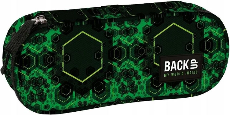 Trousse scolaire type étui BackUP quantum verte - 1 pièce