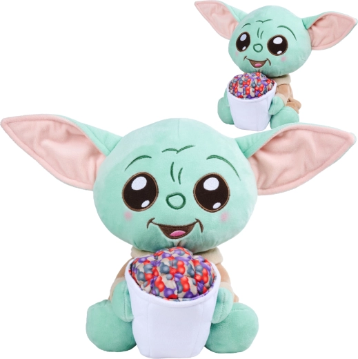 Peluche Grogu avec pop-corn 25 cm – STAR WARS The Mandalorian, Simba