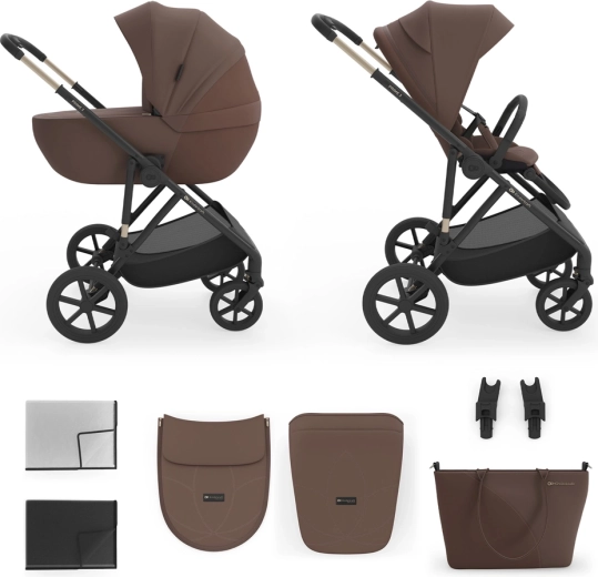 Poussette combinée Kinderkraft 2-en-1 Prime 3 velvet mocca