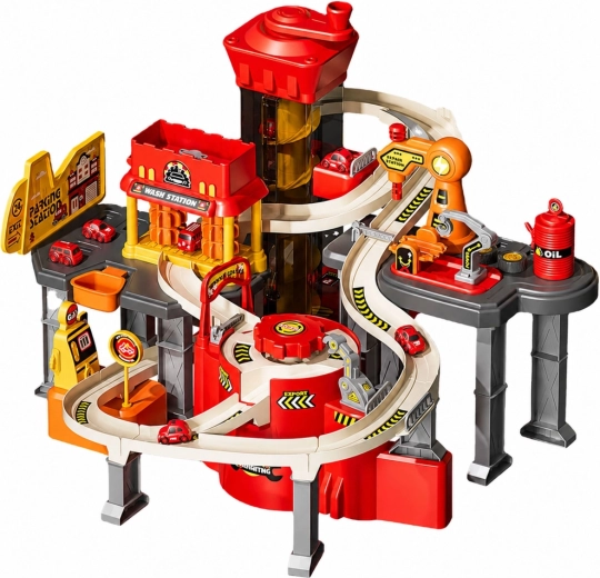 Garage à plusieurs niveaux avec deux parcours