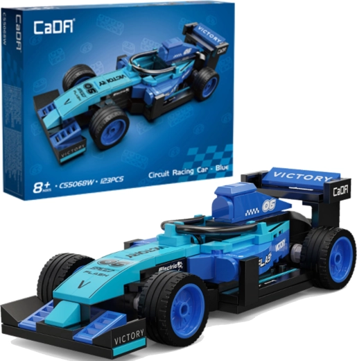 Jeu de construction CaDA voiture de course circuit racing car blue 123 pièces