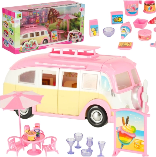 Caravane dépliable avec glacier et accessoires, 30 pièces