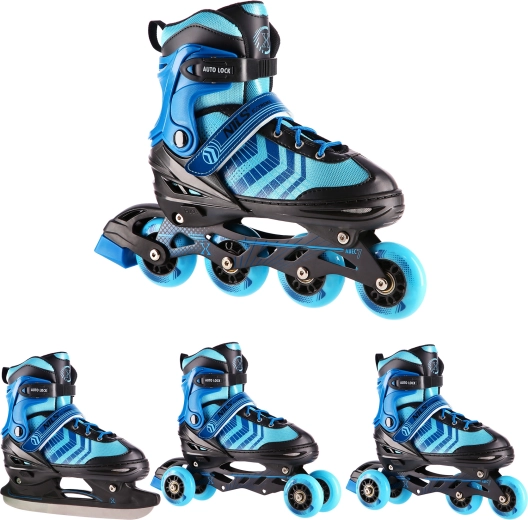 4‑en‑1 : in‑line, quad et glace en un
