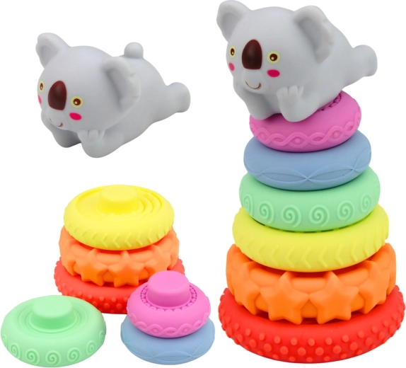 Pyramide à empiler avec koala pour la motricité fine