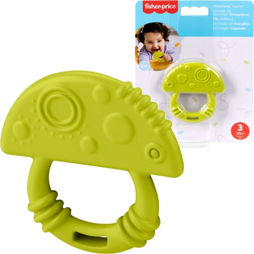 Anneau de dentition vert en forme de champignon – doux et texturé FISHER-PRICE