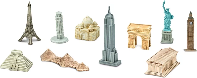 Safari Ltd. Tour du monde – ensemble de mini répliques de monuments (48 pcs)