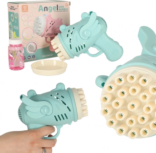Pistolet à bulles avec ailes bleu